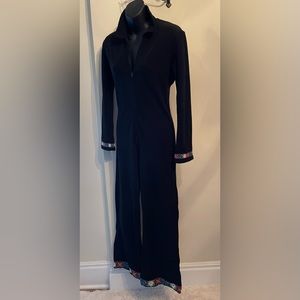 Vintage 1970s Favorite  Knitwear Montreal Black Knit Jumpsuit/ Loungewear